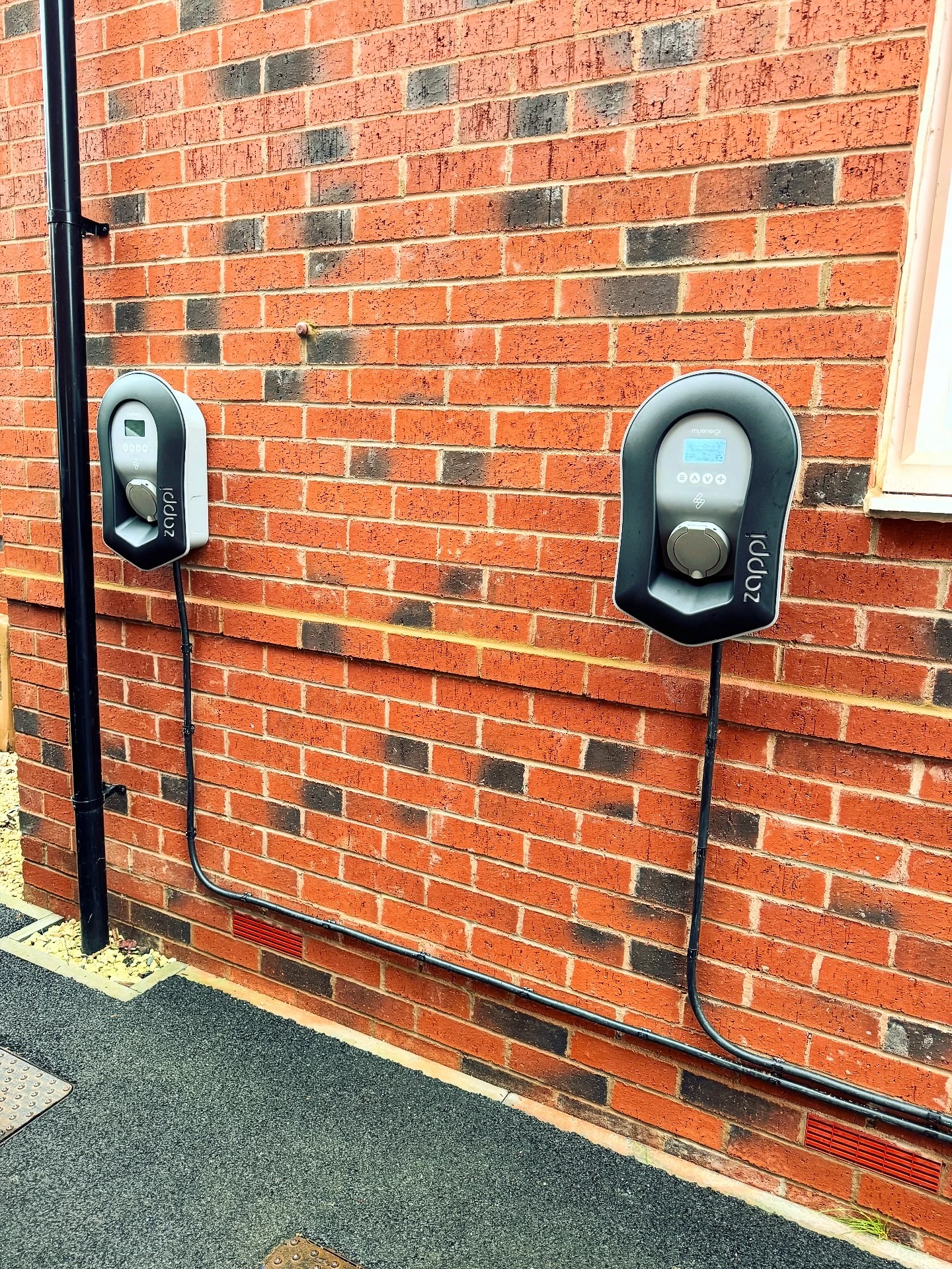 Home EV charger installed by Entigen on a Kettering property